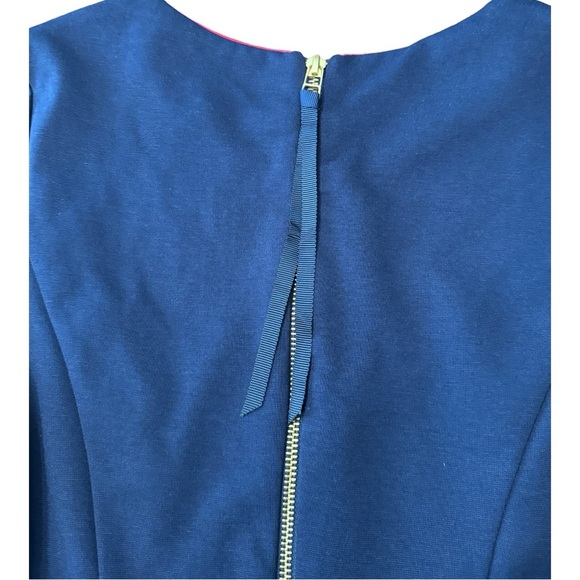 Boden Marianna Ponte Sheath Navy Dress Red Piping Lined Office Women’s Size 4 - Picture 13 of 16